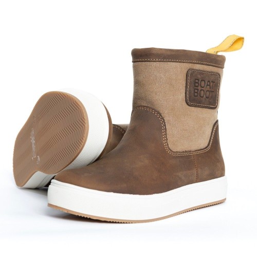 BOTTES BASSES CUIR & TOILE BOATBOOT