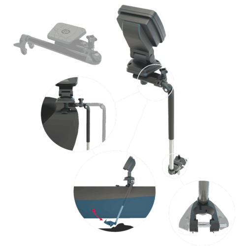 SUPPORT SONDEUR & SONDE TELESCOPIQUE RECT