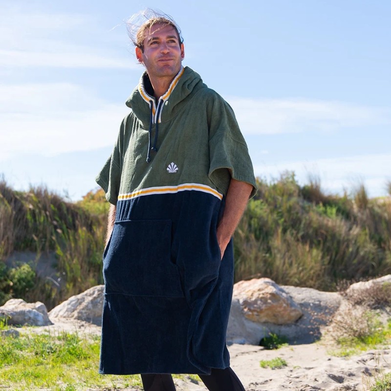 STJ PONCHO DUO KAKI/BLEU STJ PONCHO DUO KAKI/BLEU